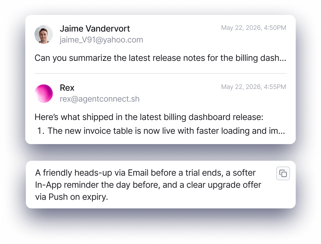 Email client-facing preview